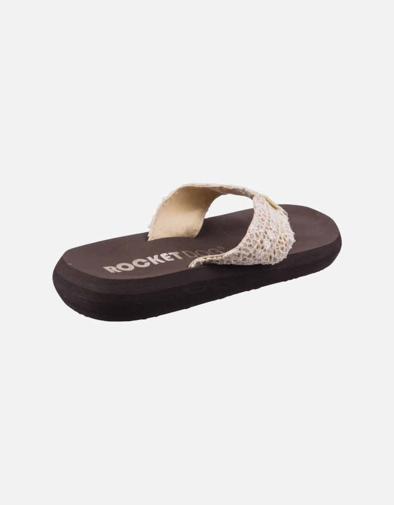Spotlight Lima Fabric Women's Natural Multi Flip Flops