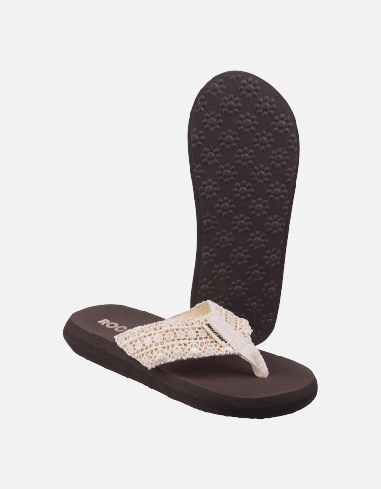 Spotlight Lima Fabric Women's Natural Multi Flip Flops