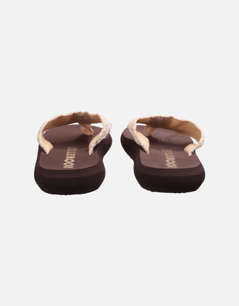 Spotlight Lima Fabric Women's Natural Multi Flip Flops