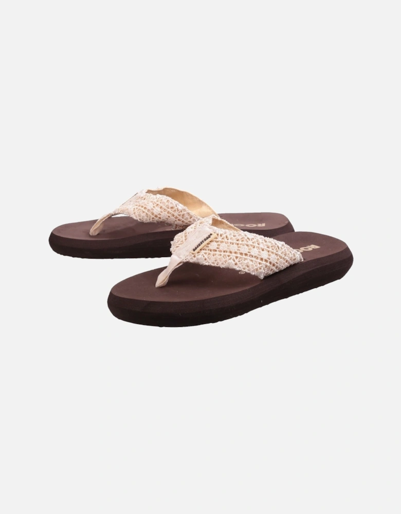 Spotlight Lima Fabric Women's Natural Multi Flip Flops