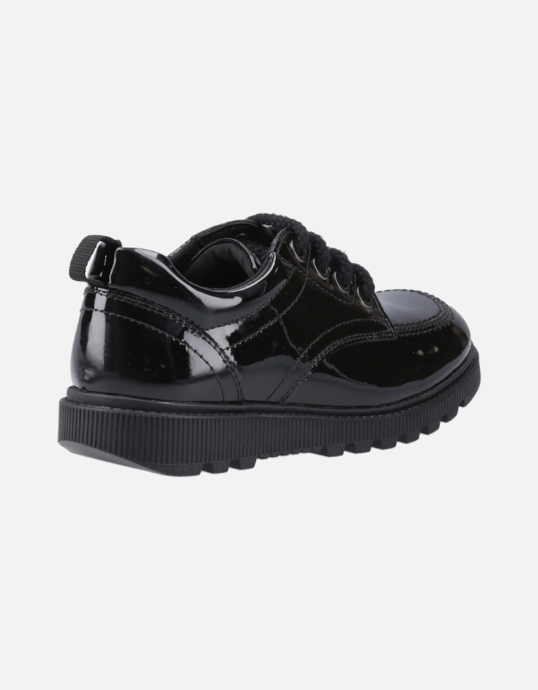 Keeley Leather Girls's Black Lace-Up Shoes