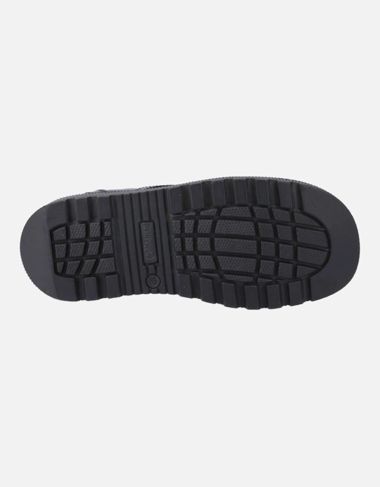 Keeley Leather Girls's Black Lace-Up Shoes