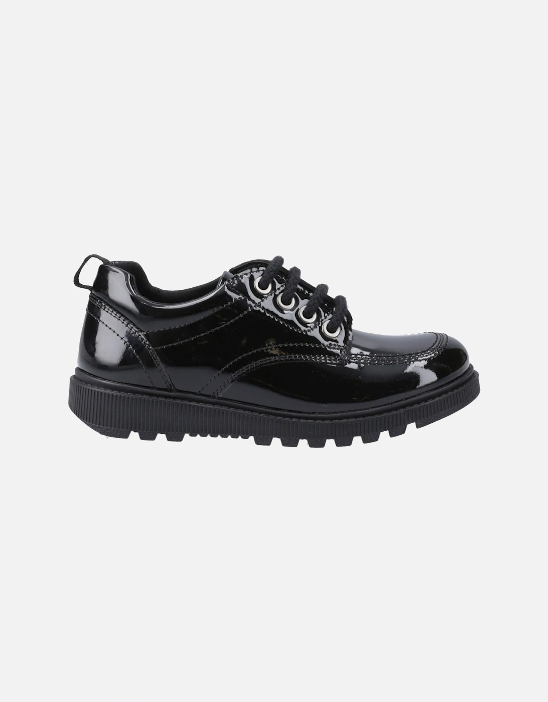 Keeley Leather Girls's Black Lace-Up Shoes