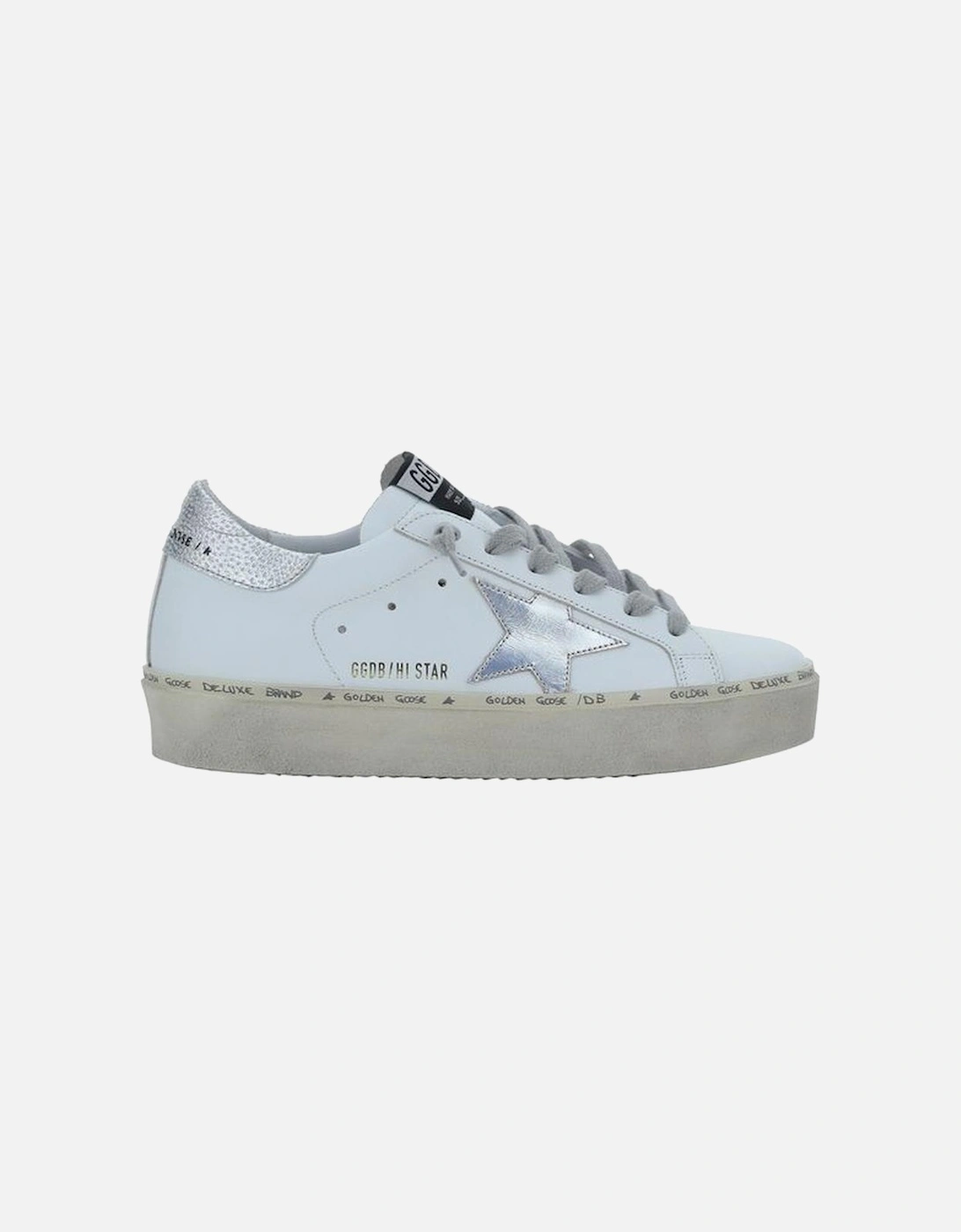 Calfskin Hi Star Sneakers with Textured Sole Women - White, 5 of 4