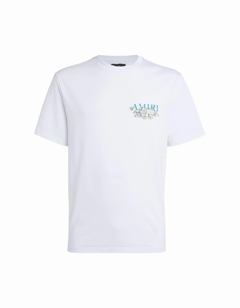FLORAL LOGO TEE WHITE