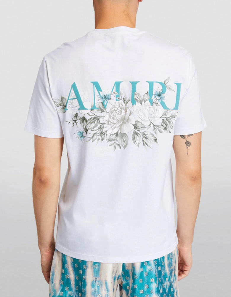 FLORAL LOGO TEE WHITE