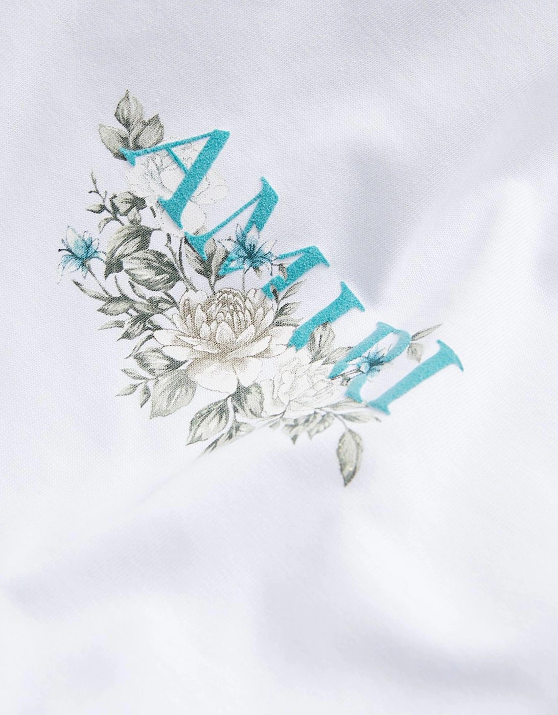 FLORAL LOGO TEE WHITE