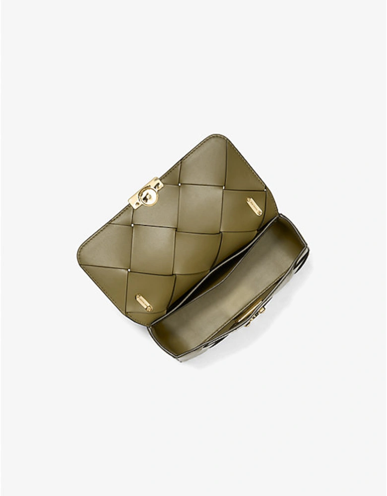 Tribeca Small Woven Leather Shoulder Bag