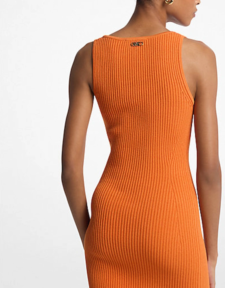 Ribbed Stretch Viscose Tank Dress