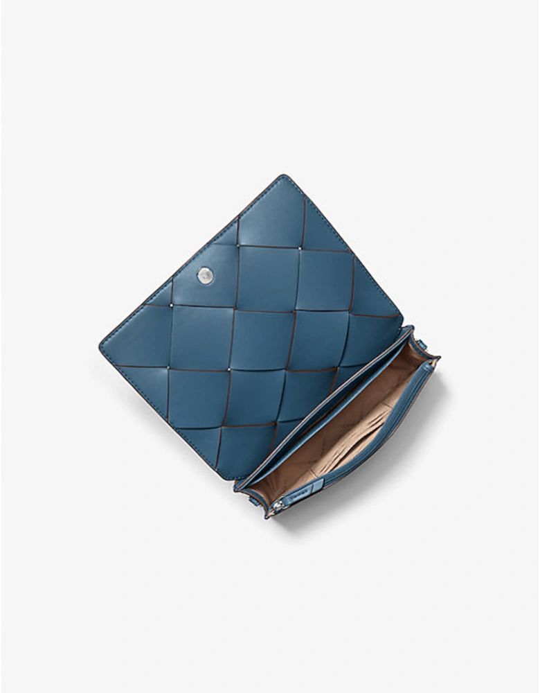 Jet Set Medium Woven Leather Crossbody Bag