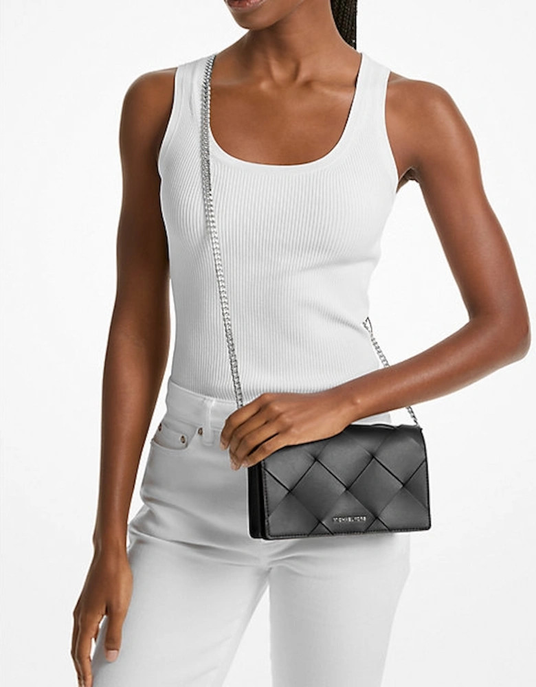 Jet Set Medium Woven Leather Crossbody Bag