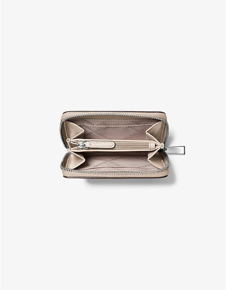 Jet Set Small Pebbled Leather Zip-Around Card Case
