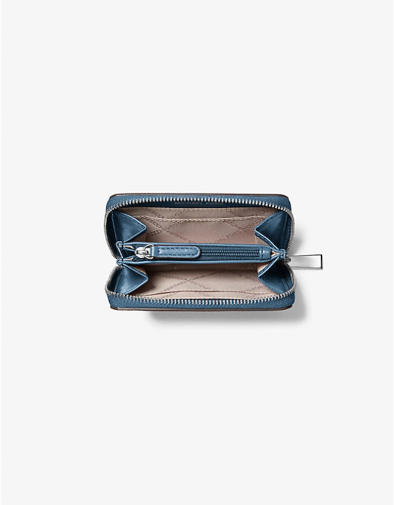 Jet Set Small Pebbled Leather Zip-Around Card Case