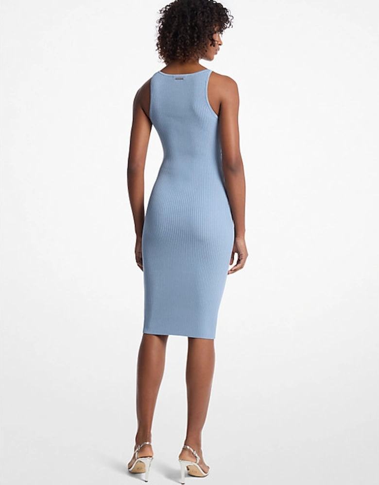Ribbed Stretch Knit Midi Tank Dress