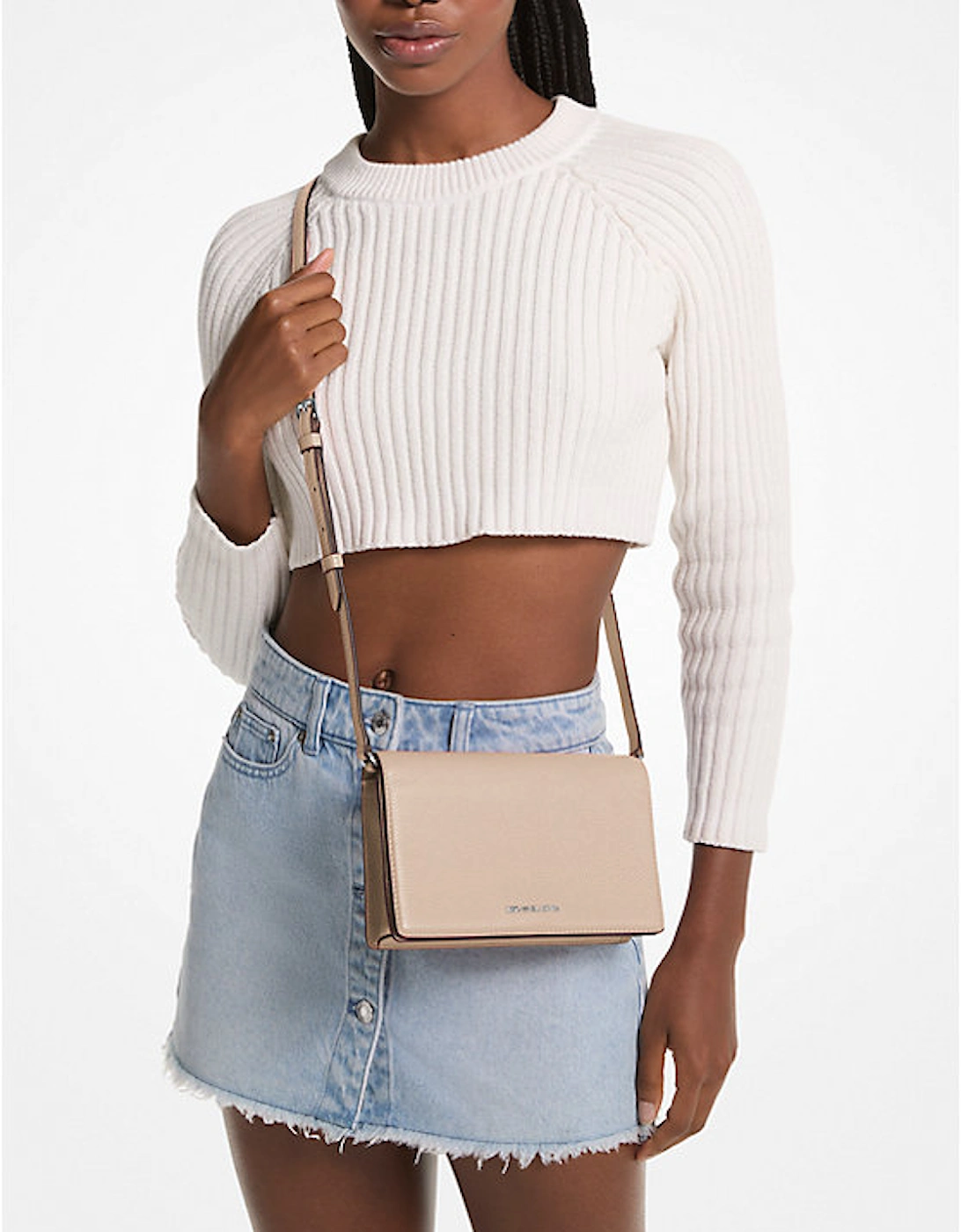 Jet Set Medium Pebbled Leather Crossbody Bag
