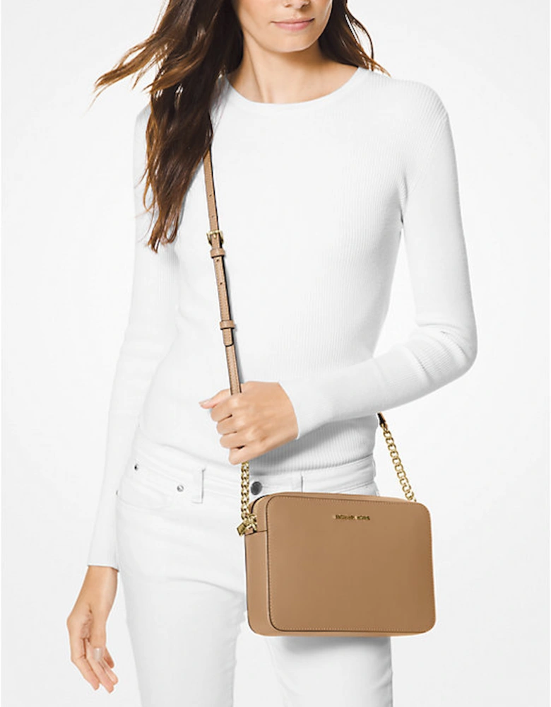 Jet Set Large Saffiano Leather Crossbody Bag