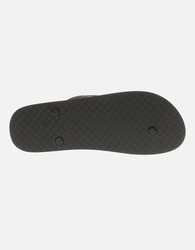 Mens Flip Flops Cushioned Footbed Prime black UK Size