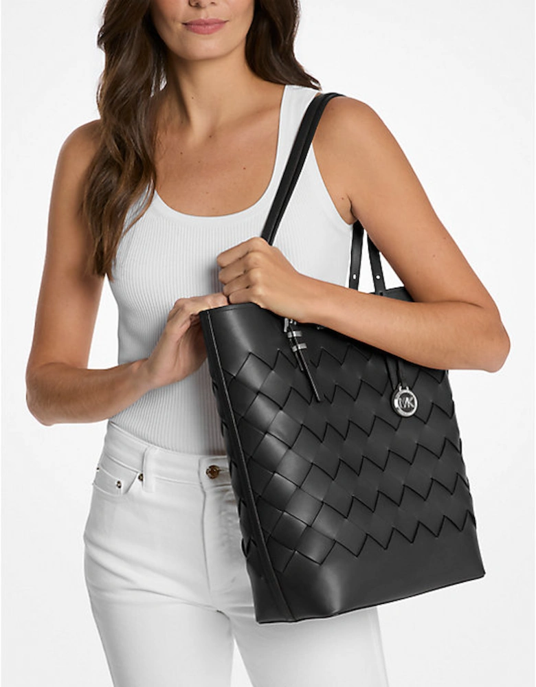 Quinn Large Woven Leather Tote Bag