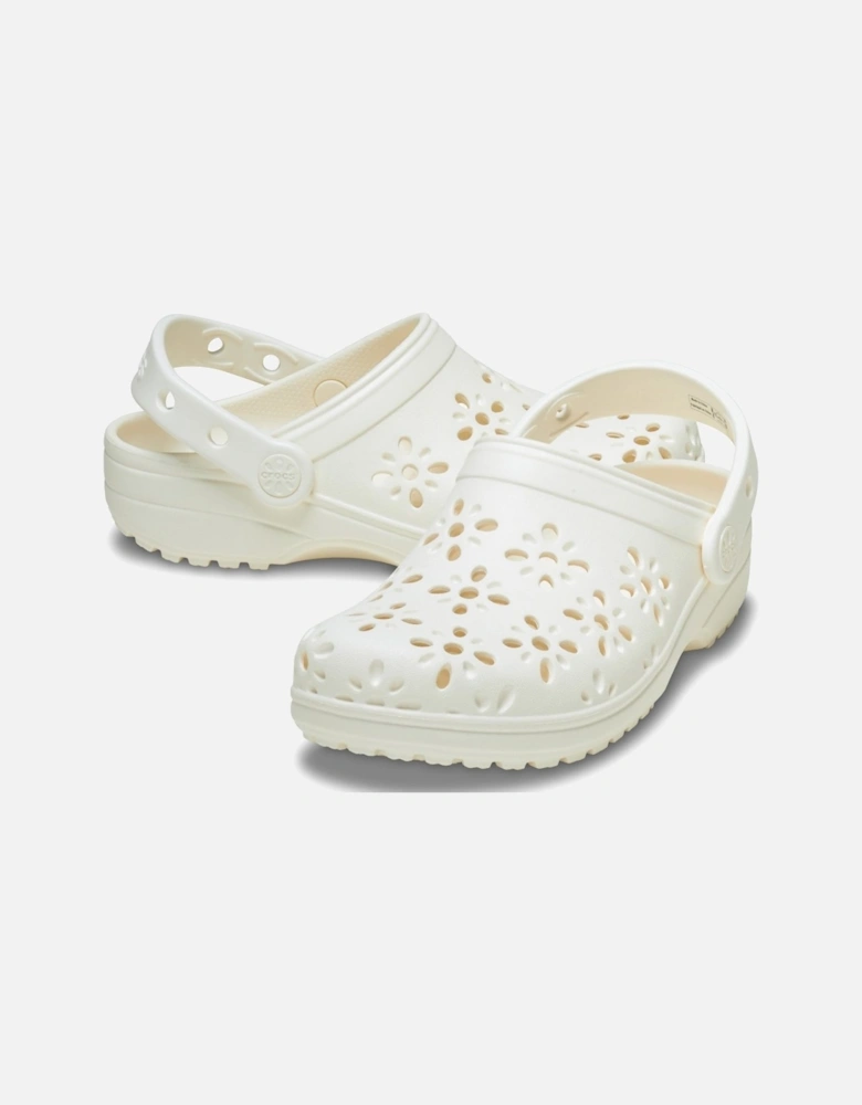 Classic Floral Cut Out Girls Clogs