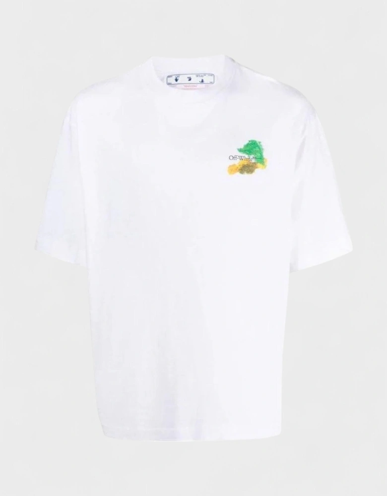 Brush Arrows Short Sleeve T Shirt White Multi