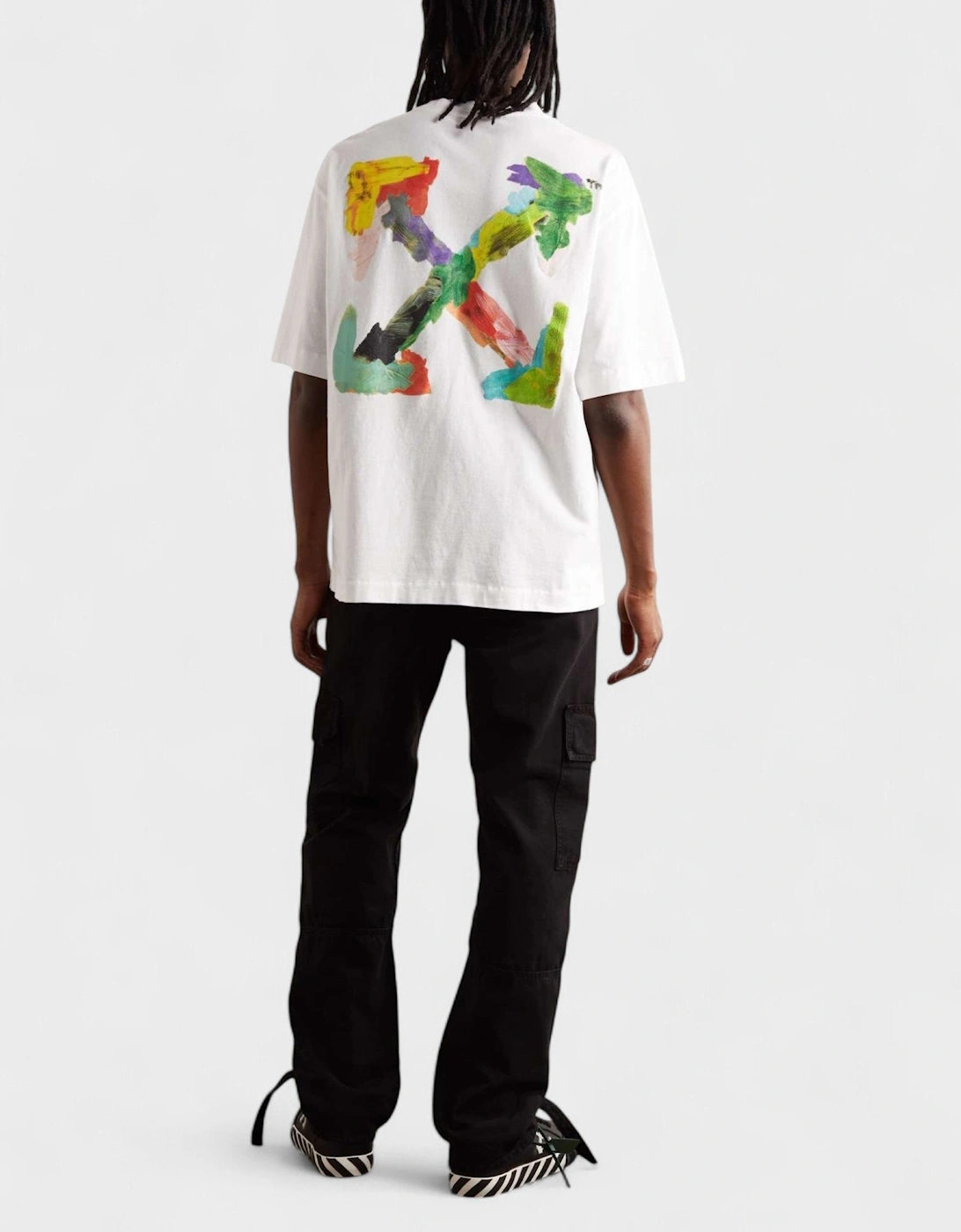Brush Arrows Short Sleeve T Shirt White Multi