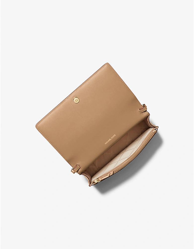 Jet Set Medium Pebbled Leather Front-Flap Crossbody Bag
