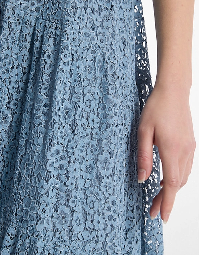 Floral Lace Tiered Slip Dress