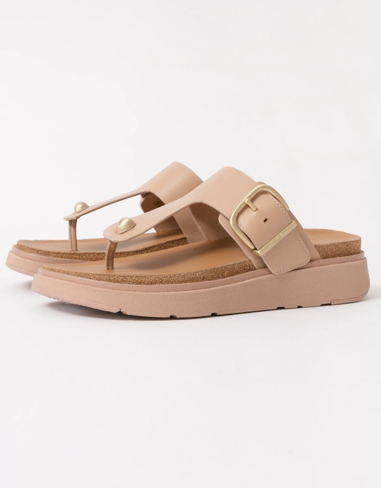 Womens Gen-FF Buckle Leather Toe-Post Sandals