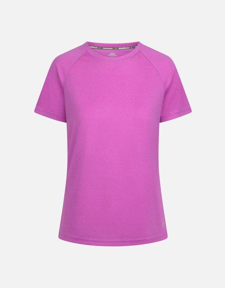 Womens Claudette Duoskin Sports Short Sleeve T-Shirt