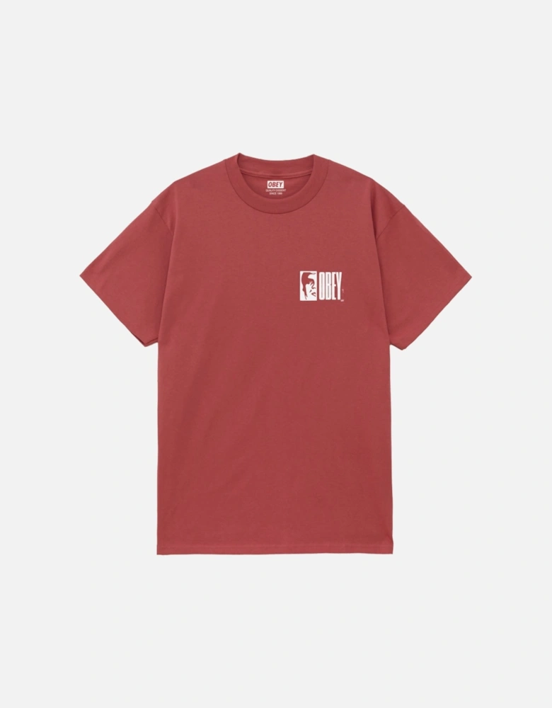 Half Icon T-Shirt - Mineral Red