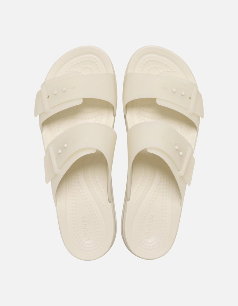 Brooklyn Buckle Womens Low Wedge Sandals