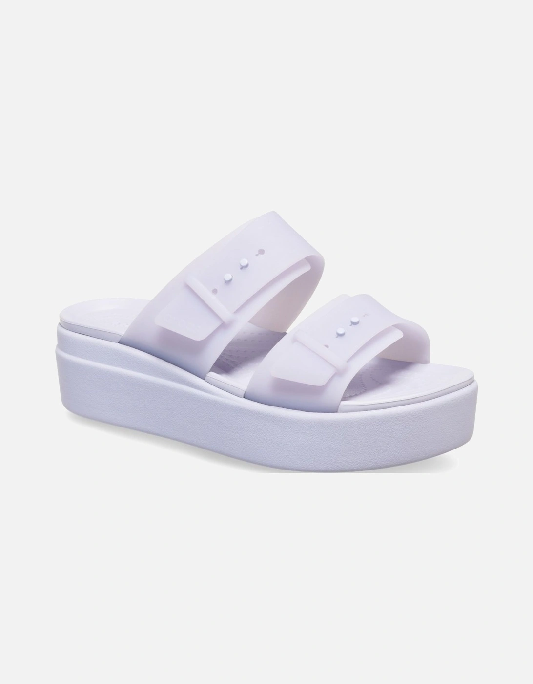 Brooklyn Buckle Womens Low Wedge Sandals, 7 of 6