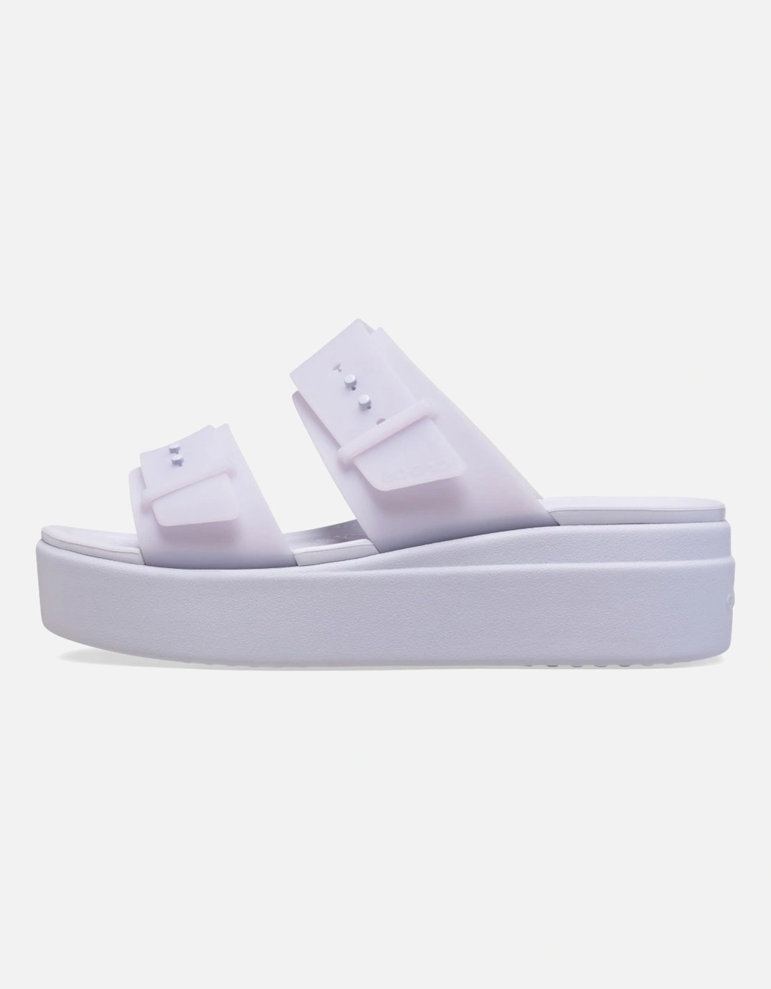 Brooklyn Buckle Womens Low Wedge Sandals