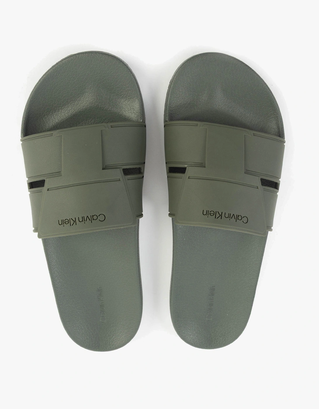 POOL SLIDE DOUBLE T Mens Sliders Dark Olive, 7 of 6