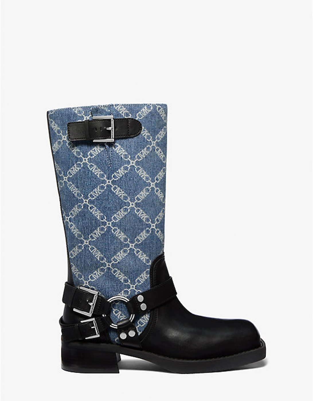 Crosby Empire Diamond Jacquard Denim Moto Boot