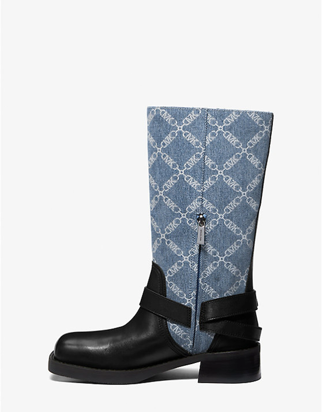 Crosby Empire Diamond Jacquard Denim Moto Boot