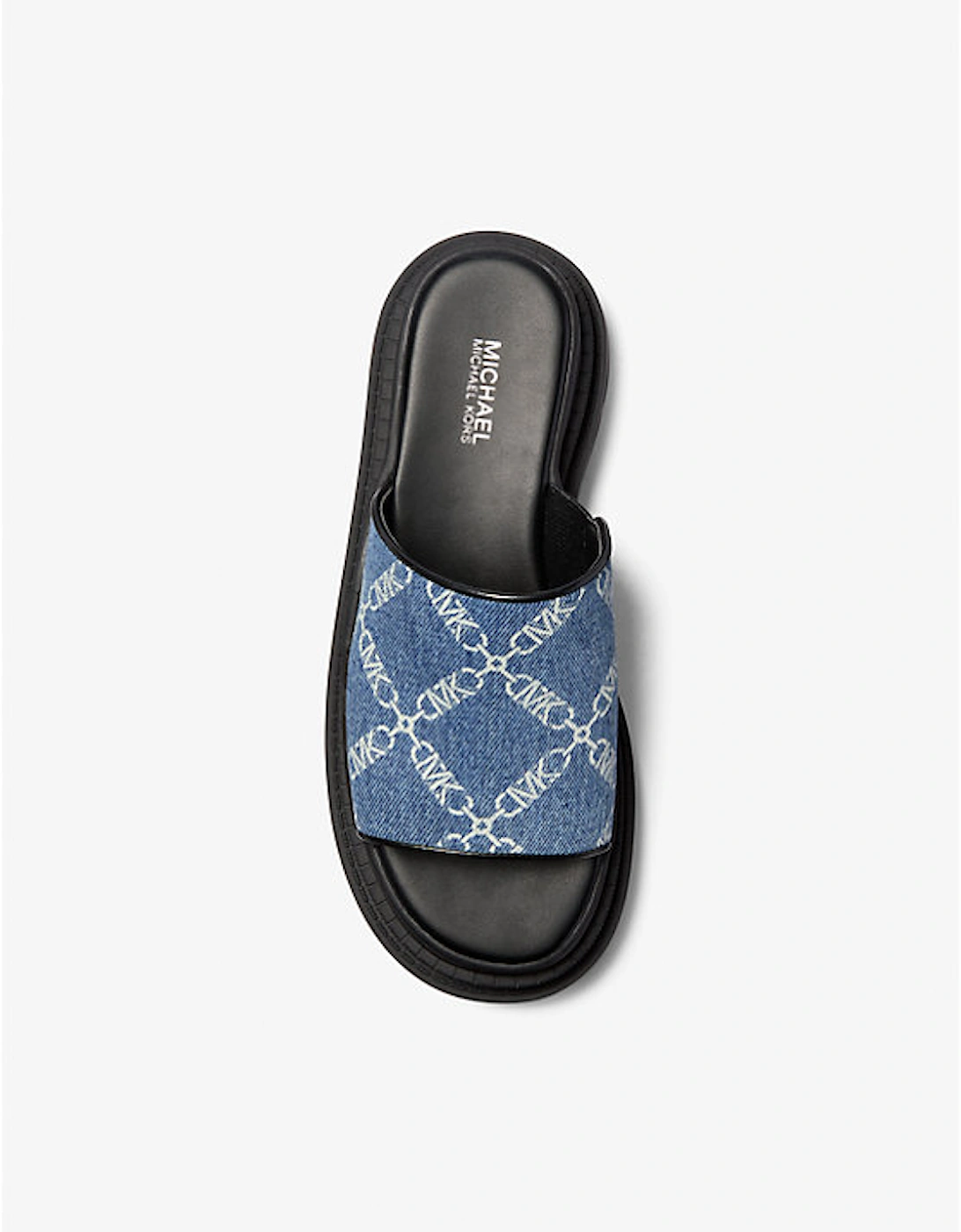 Kendra Empire Diamond Jacquard Denim Slide Sandal