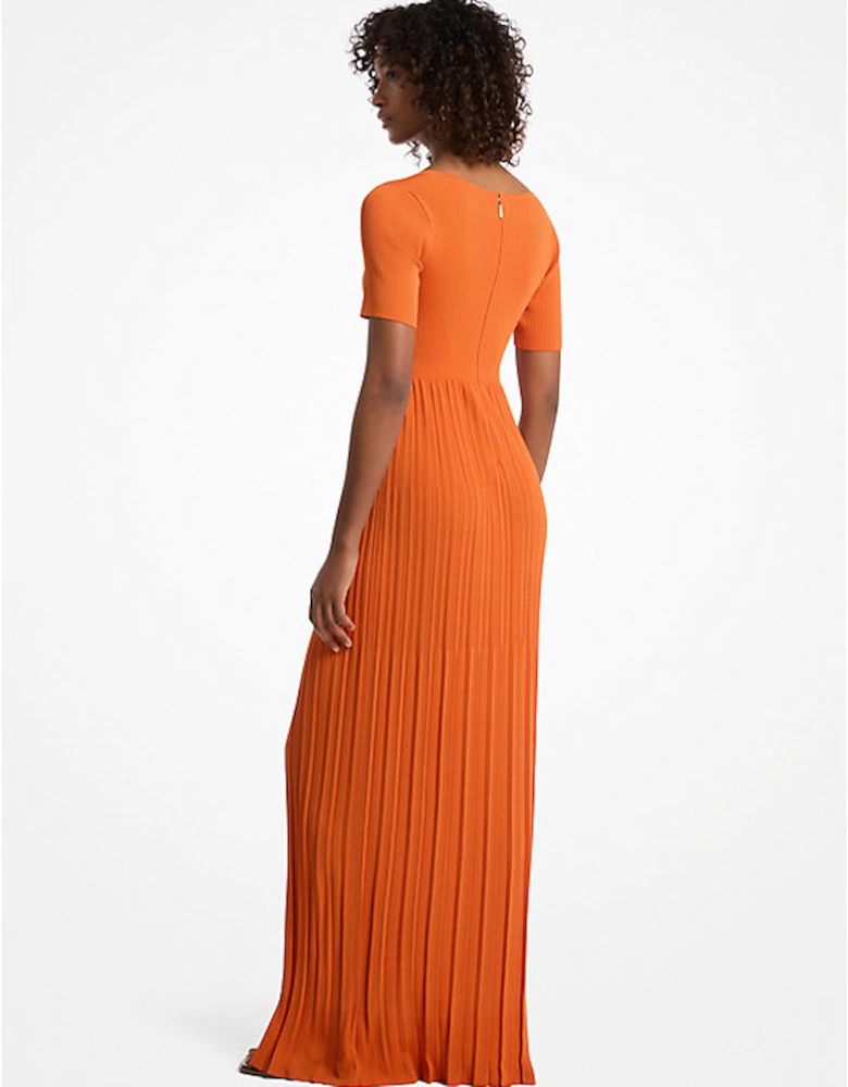 Ribbed Stretch Knit Midi Dress
