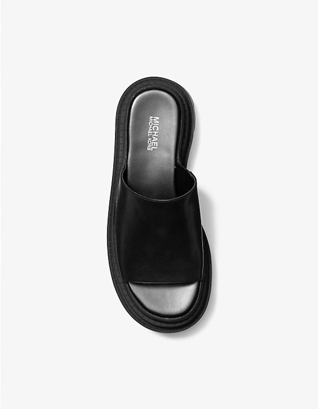 Kendra Leather Platform Slide Sandal