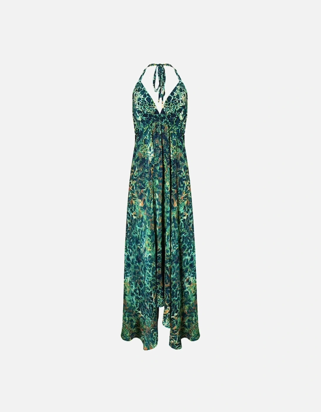 Emerald leopard silk Ibiza dress, 7 of 6