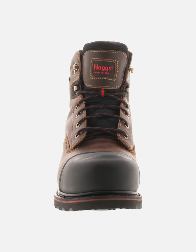 Mens Safety Boots Artemis Steel Toe Cap Leather Lace Up brown UK S