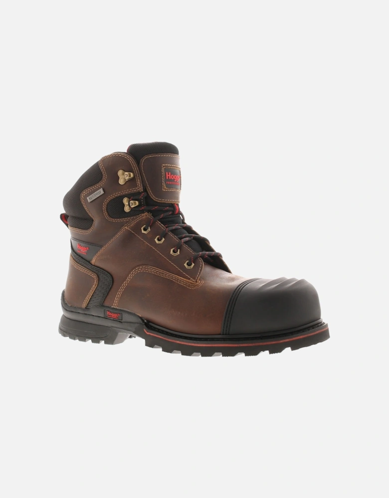 Mens Safety Boots Artemis Steel Toe Cap Leather Lace Up brown UK S