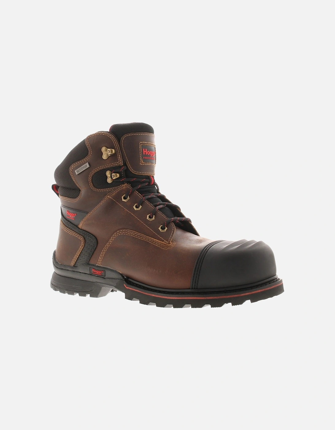 Mens Safety Boots Artemis Steel Toe Cap Leather Lace Up brown UK S, 6 of 5
