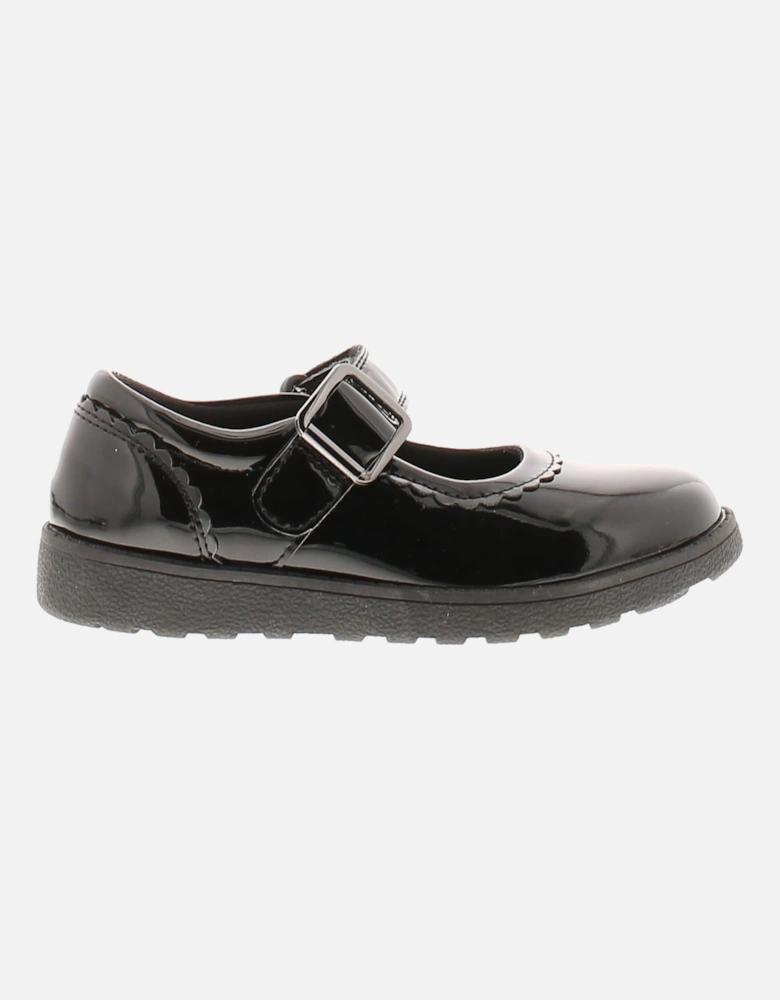 Girls School Shoes Grace Lace Up black UK Size