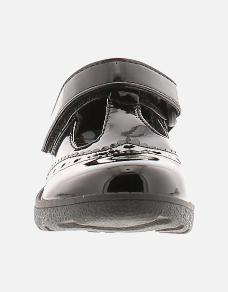 Girls School Shoes Polly Touch Fastening black UK Size