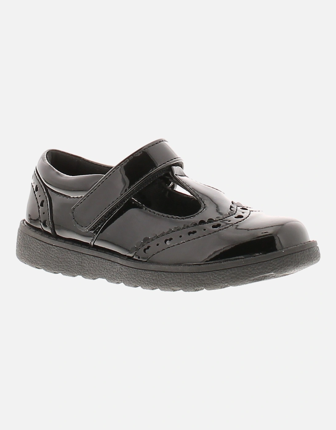 Girls School Shoes Polly Touch Fastening black UK Size, 6 of 5