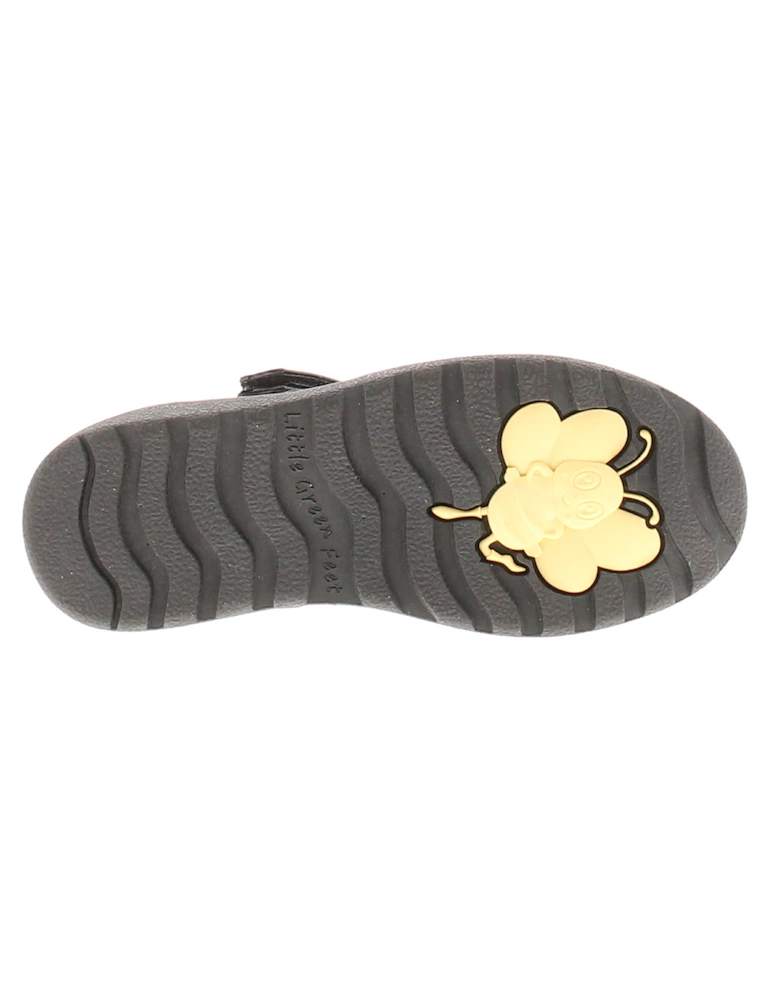 Girls School Shoes Polly Touch Fastening black UK Size