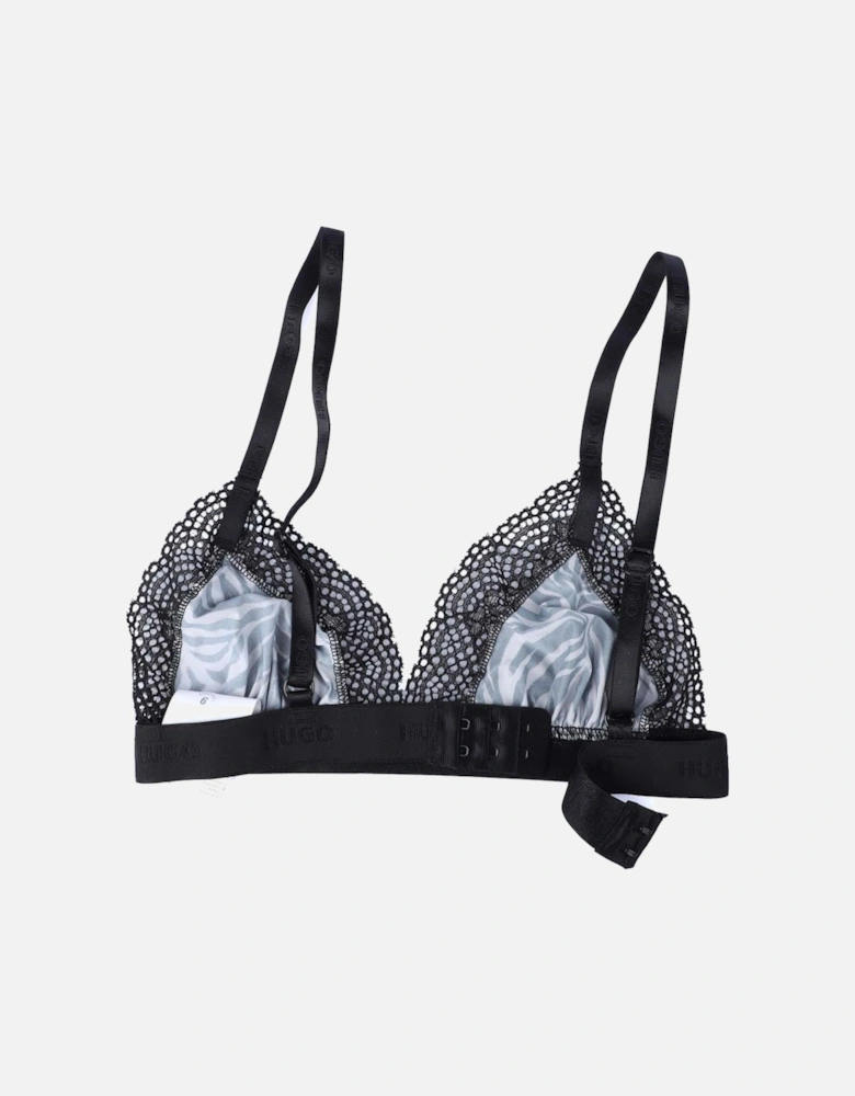 Unpadded Zebra Print Triangle Bra