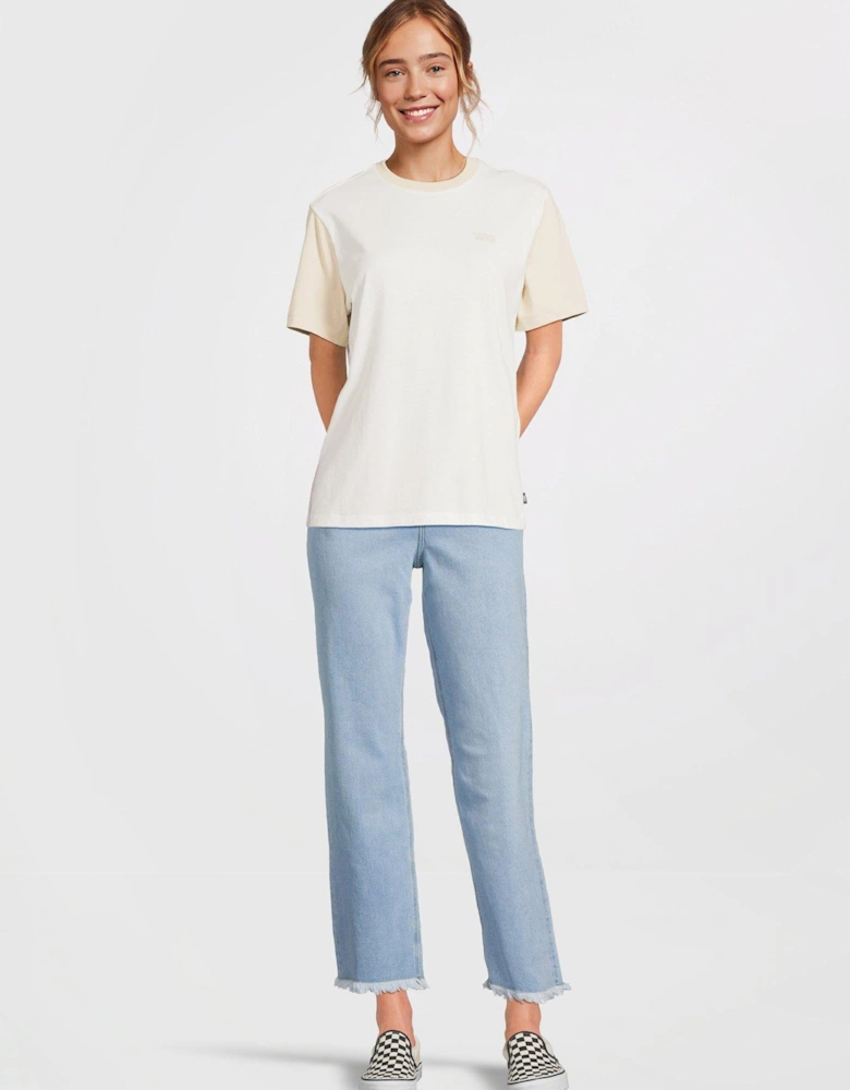 Women's Colorblock Bff Tee - Cream