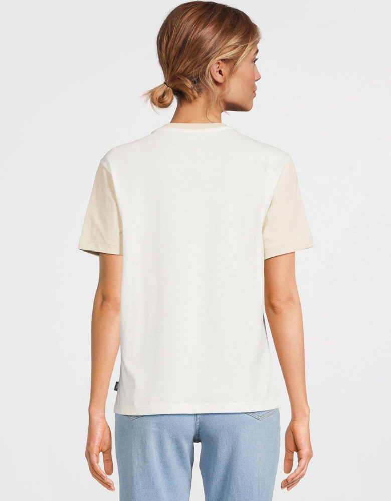 Women's Colorblock Bff Tee - Cream
